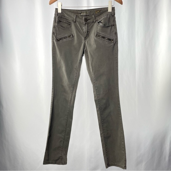 Pilcro and the Letterpress Zipper Straight Leg Pants in Green Size 26 - Picture 1 of 5